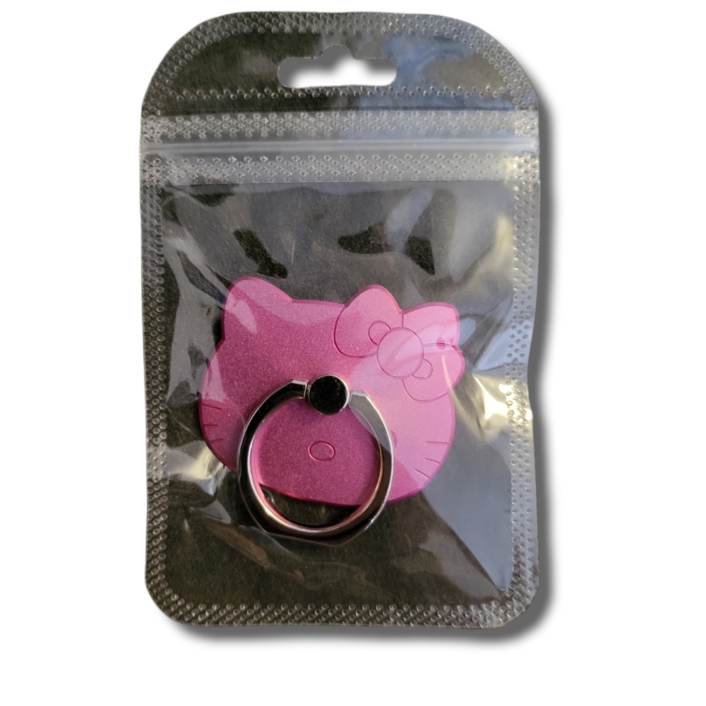 METAL PHONE RING HELLO KITTY PINK/ SILVER 1.5INCH  NIP MAKE GREAT GIFT - Picture 4 of 4